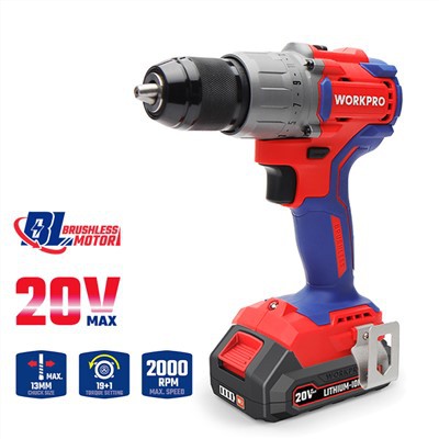 20V batteridrevet børsteløst borsett