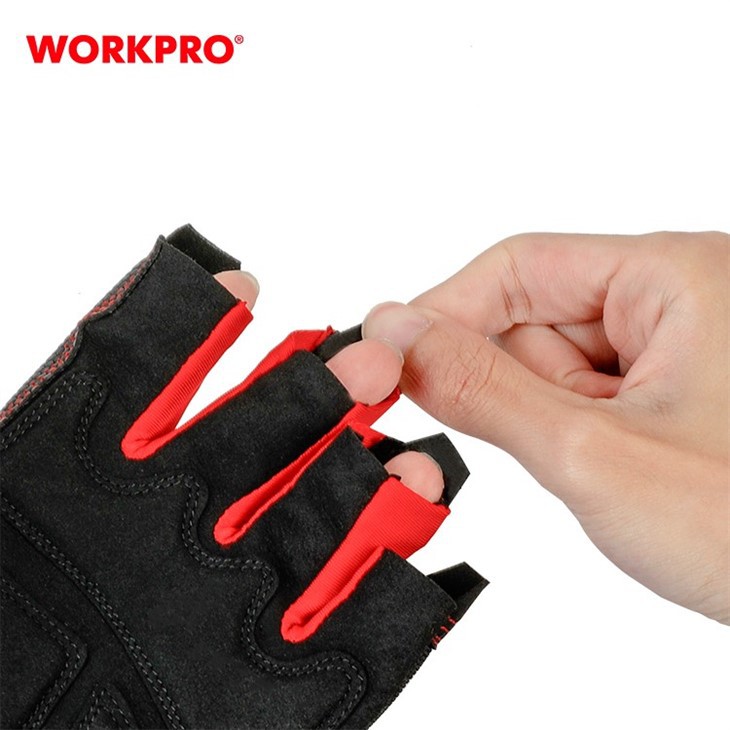 WORKPRO FINGERLESS MECHANIC WORK GLOVES - XL